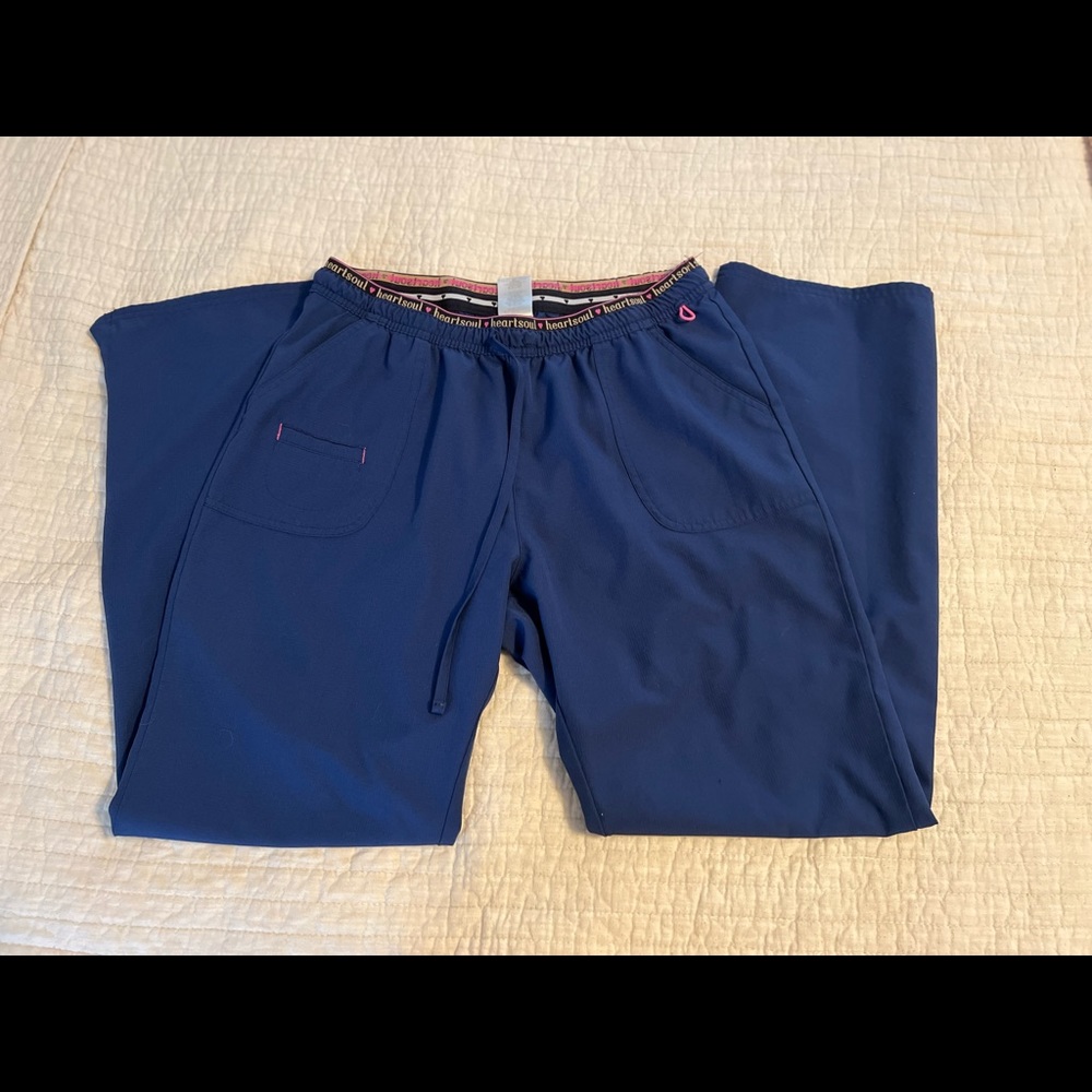 2 HeartSoul Scrub Pants. Navy. Size Large.